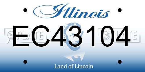 EC43104 Illinois License Plate