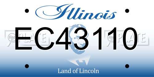 EC43110 Illinois License Plate