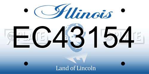 EC43154 Illinois License Plate