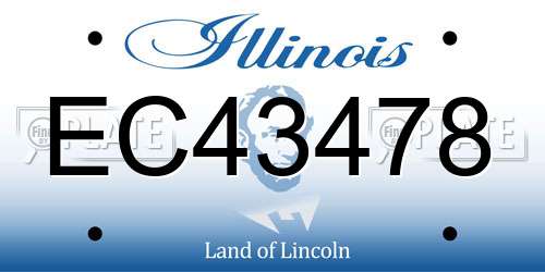 EC43478 Illinois License Plate