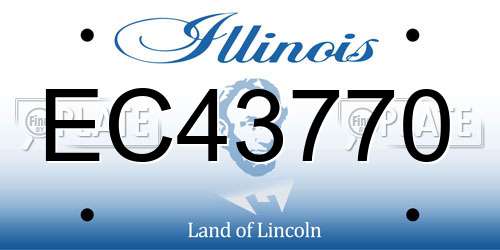 EC43770 Illinois License Plate