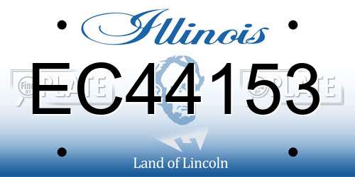 EC44153 Illinois License Plate
