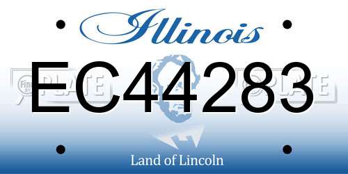 EC44283 Illinois License Plate