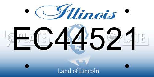 EC44521 Illinois License Plate