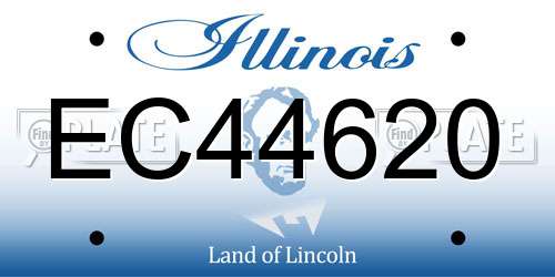 EC44620 Illinois License Plate
