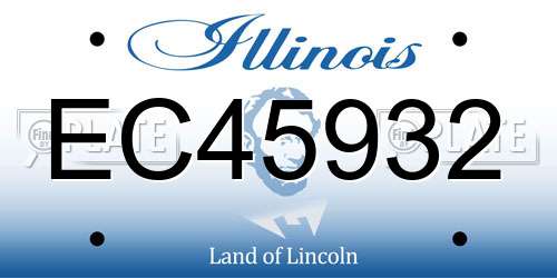 EC45932 Illinois License Plate
