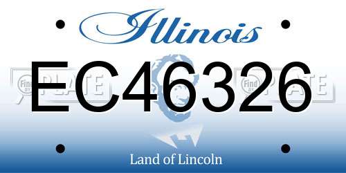 EC46326 Illinois License Plate