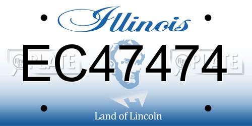 EC47474 Illinois License Plate