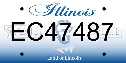 EC47487 Illinois License Plate
