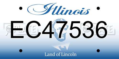 EC47536 Illinois License Plate