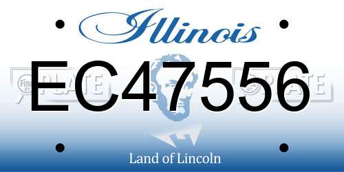 EC47556 Illinois License Plate