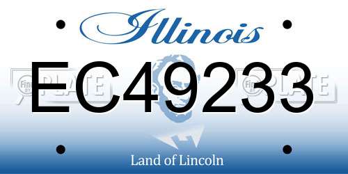 EC49233 Illinois License Plate