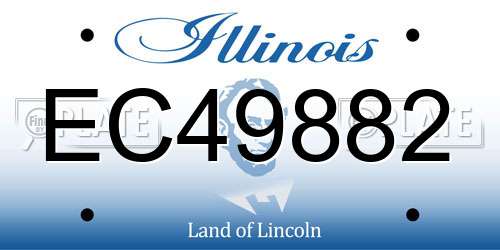 EC49882 Illinois License Plate