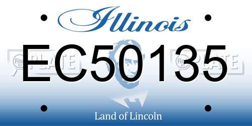 EC50135 Illinois License Plate