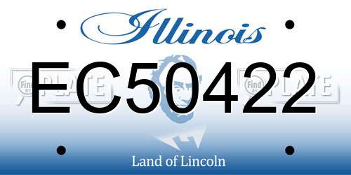 EC50422 Illinois License Plate
