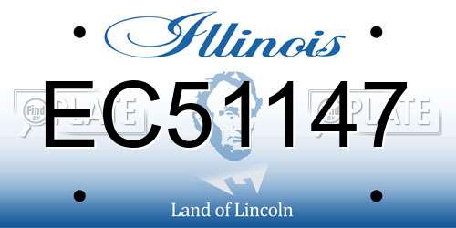 EC51147 Illinois License Plate