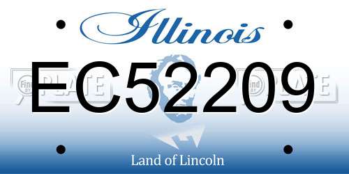 EC52209 Illinois License Plate