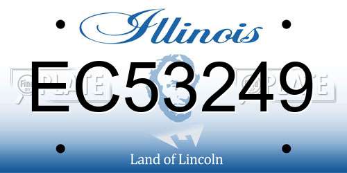 EC53249 Illinois License Plate