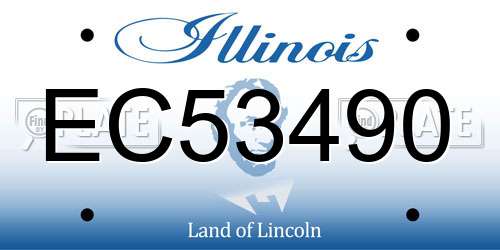 EC53490 Illinois License Plate