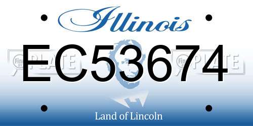 EC53674 Illinois License Plate