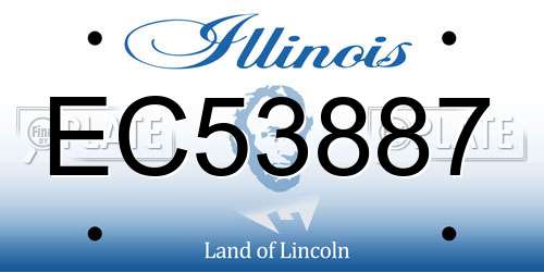 EC53887 Illinois License Plate
