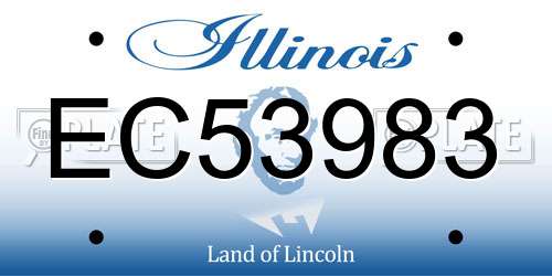 EC53983 Illinois License Plate