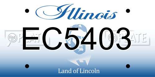 EC5403 Illinois License Plate