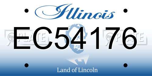 EC54176 Illinois License Plate