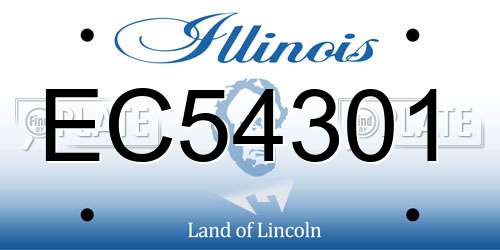 EC54301 Illinois License Plate