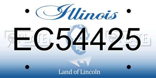 EC54425 Illinois License Plate