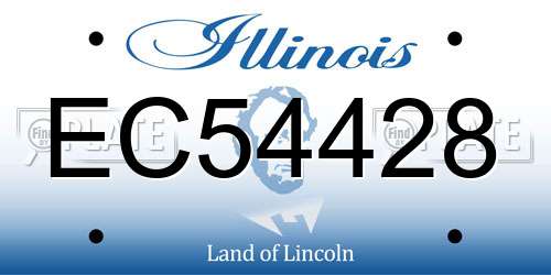 EC54428 Illinois License Plate