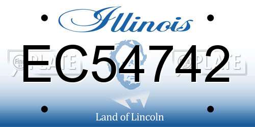 EC54742 Illinois License Plate