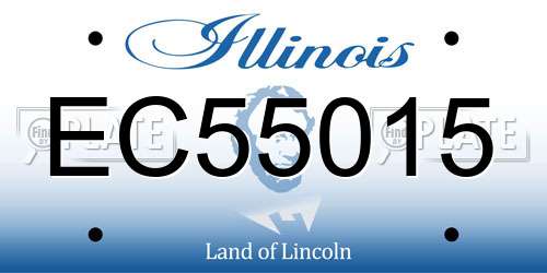 EC55015 Illinois License Plate