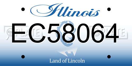 EC58064 Illinois License Plate