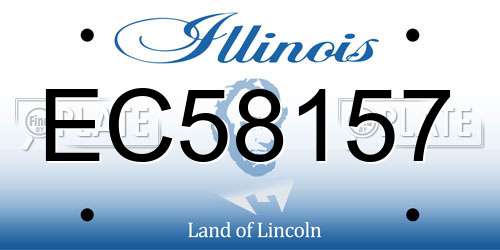 EC58157 Illinois License Plate