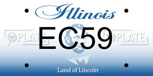 EC59 Illinois License Plate