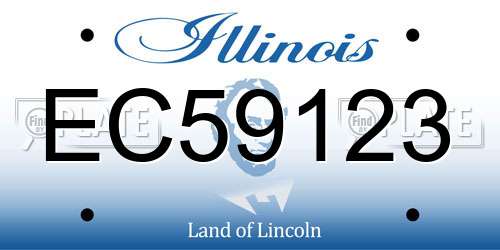 EC59123 Illinois License Plate
