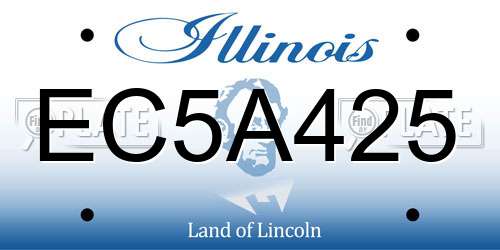 EC5A425 Illinois License Plate