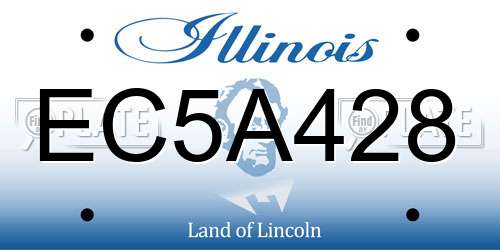EC5A428 Illinois License Plate