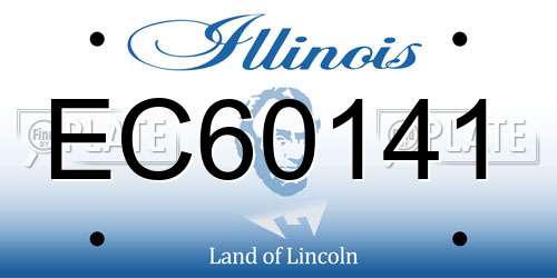 EC60141 Illinois License Plate