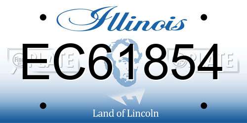EC61854 Illinois License Plate