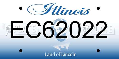 EC62022 Illinois License Plate