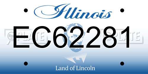 EC62281 Illinois License Plate