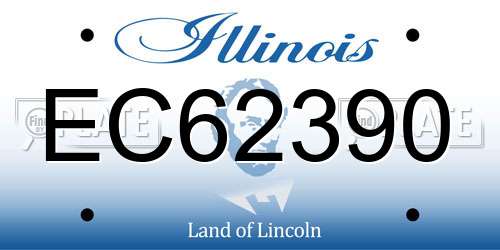EC62390 Illinois License Plate