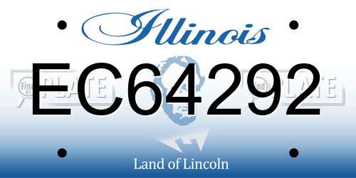 EC64292 Illinois License Plate