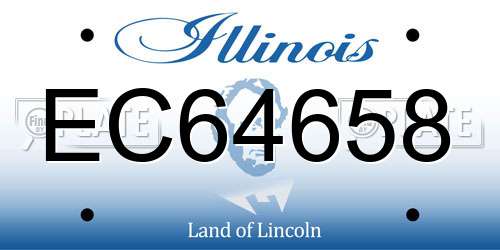 EC64658 Illinois License Plate