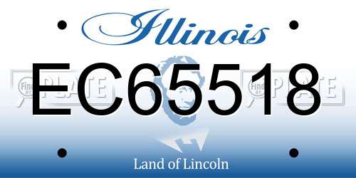 EC65518 Illinois License Plate