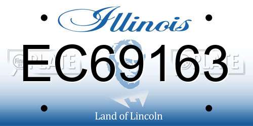 EC69163 Illinois License Plate