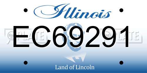 EC69291 Illinois License Plate