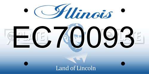 EC70093 Illinois License Plate